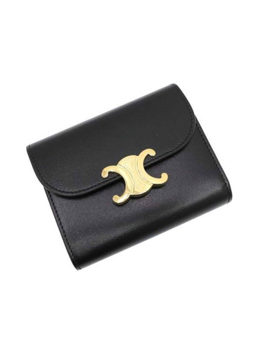 Celine Small Flap Wallet Triomphe Shiny Calfskin